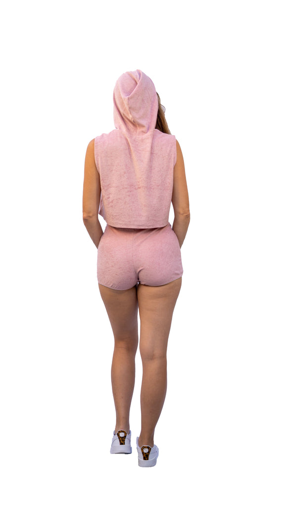 2 piece shorts pink